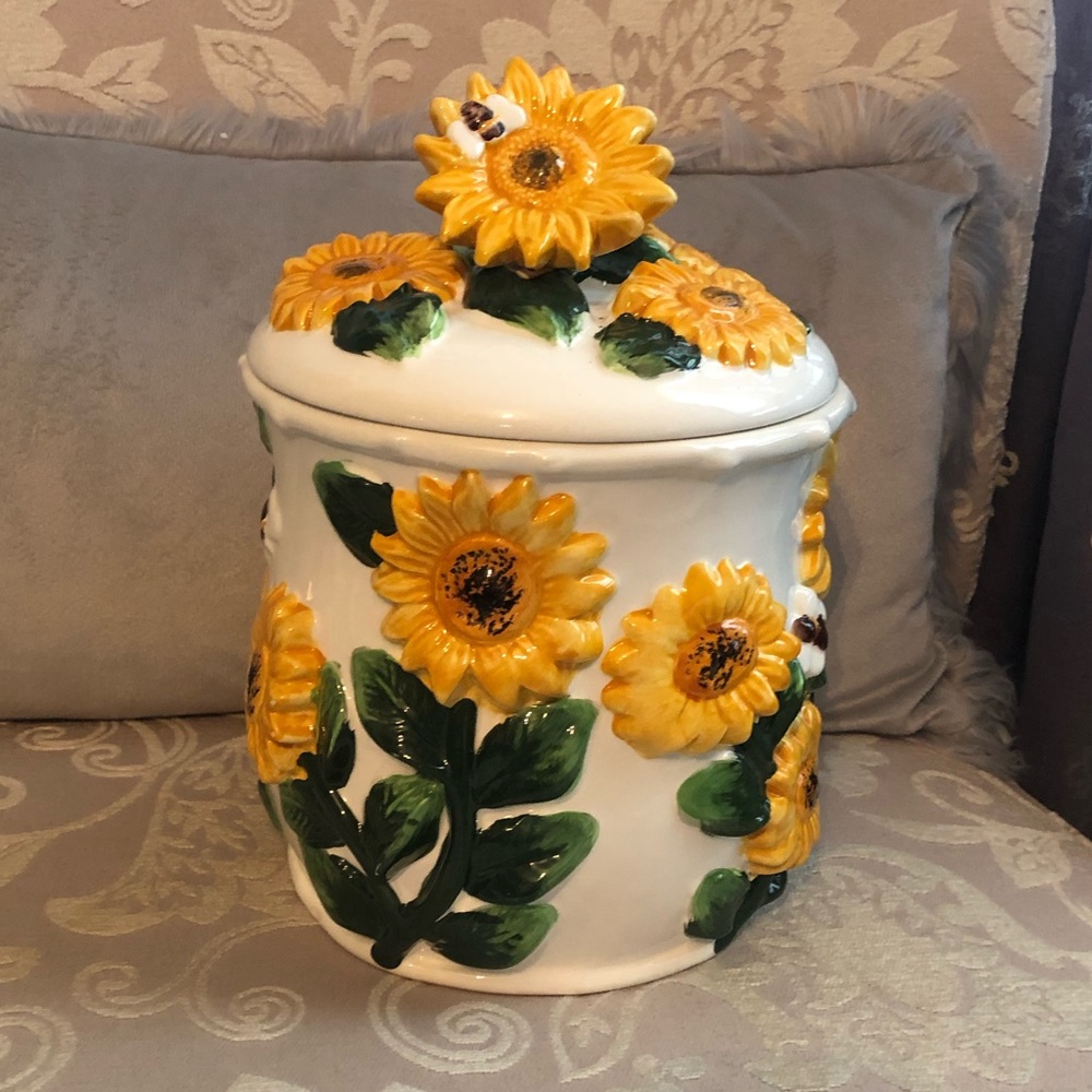 Casa Vera Sunflower Cookie Jar
